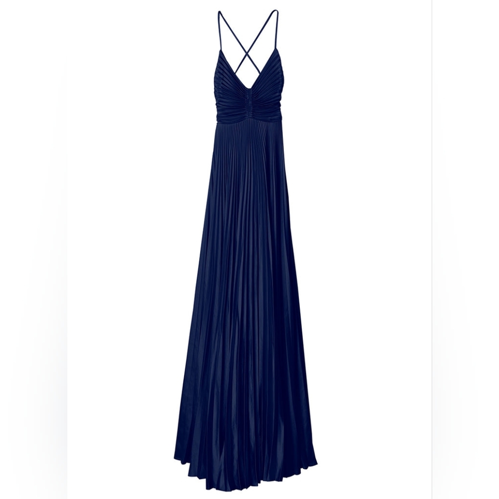 A.L.C Aries Satin Pleated Dress - Picture 6 of 13
